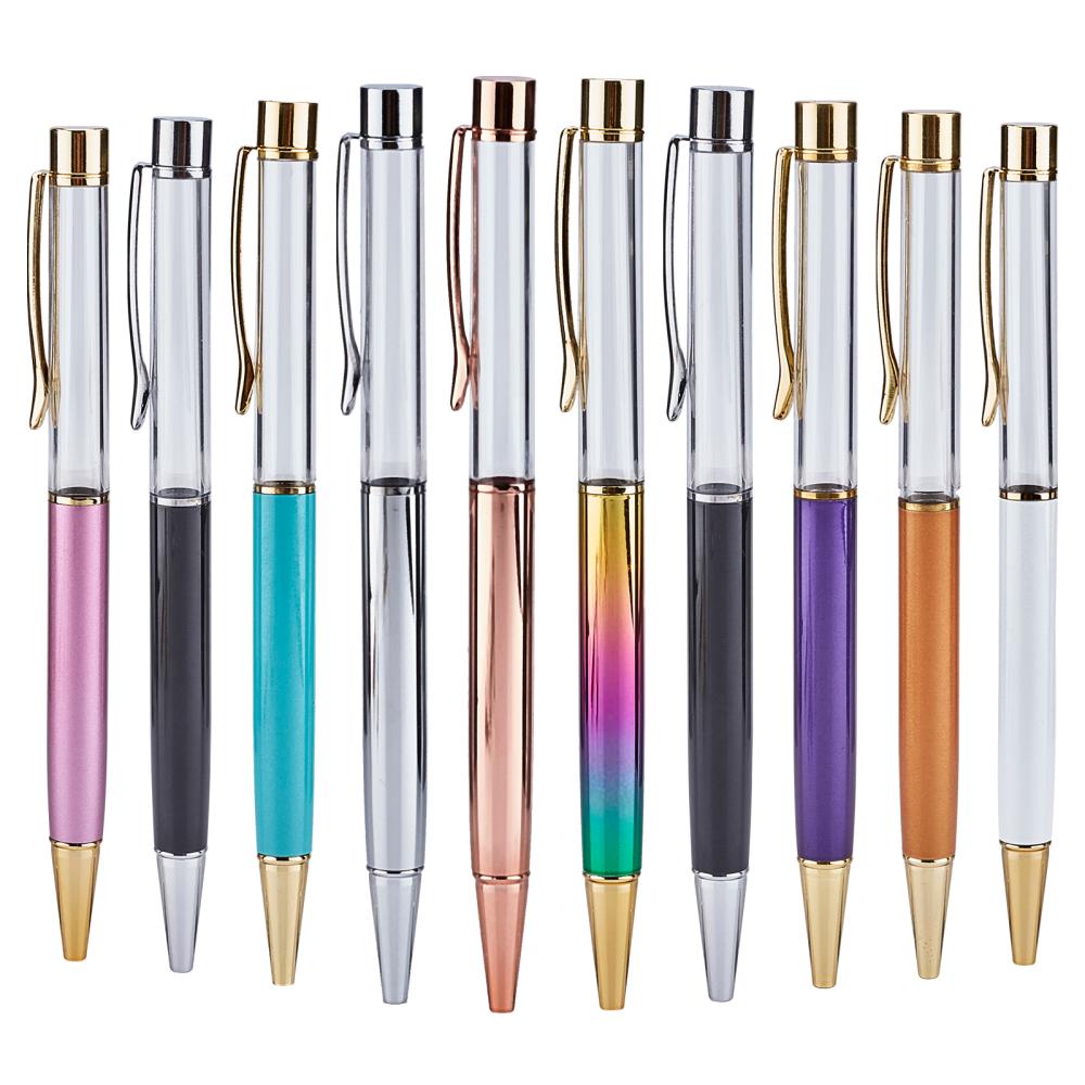 8 Pieces Rollerball Pen, Beadable Pens Printable Portable, Creative 1mm  Assorted Colors Bead Pens Ballpoint Pen for Journaling, Draw Classroom 