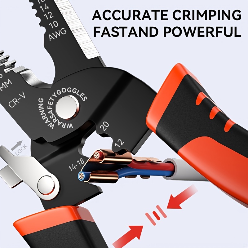 Wire Cutter, Wire Stripper Crimper, Wire Stripping Tool, Cable Stripper, Wiring Tools, Wire Crimping Tool