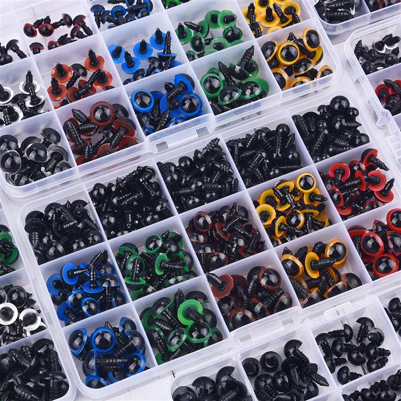  100PCS Brown Plastic Safety Screw Eyes Craft Eyes with