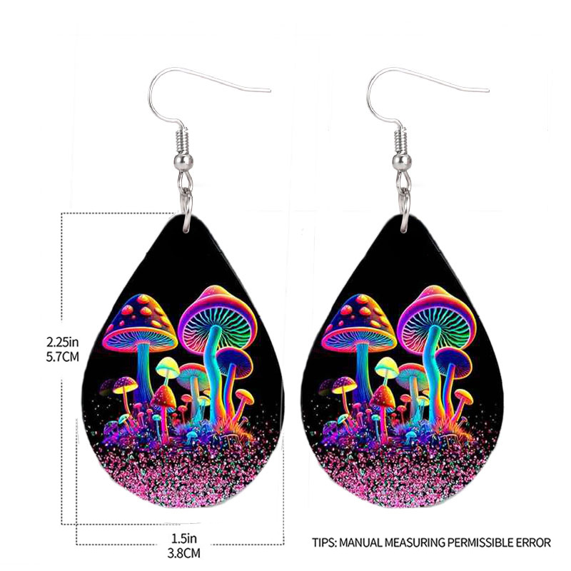 Luminous Mushroom Drop Earrings - Holiday Party Favors