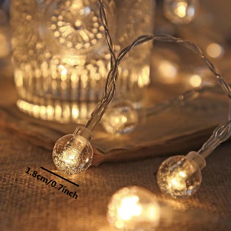 10led/20led/40led Christmas Lights Star Bubble Ball Lamp - Temu