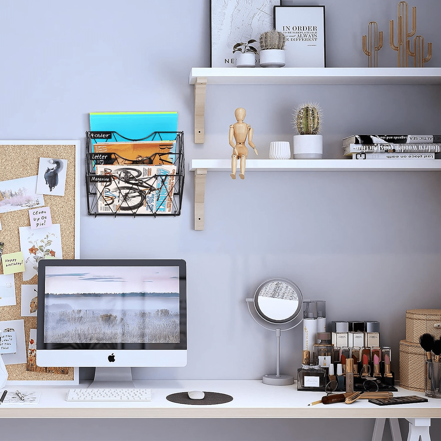 3 Tier Wall File Holder Organizer Hanging File Organizer Temu