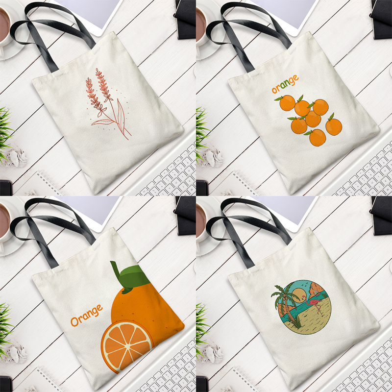 Casual Canvas Tote Bag Portable Foldable Opening Shoulder - Temu