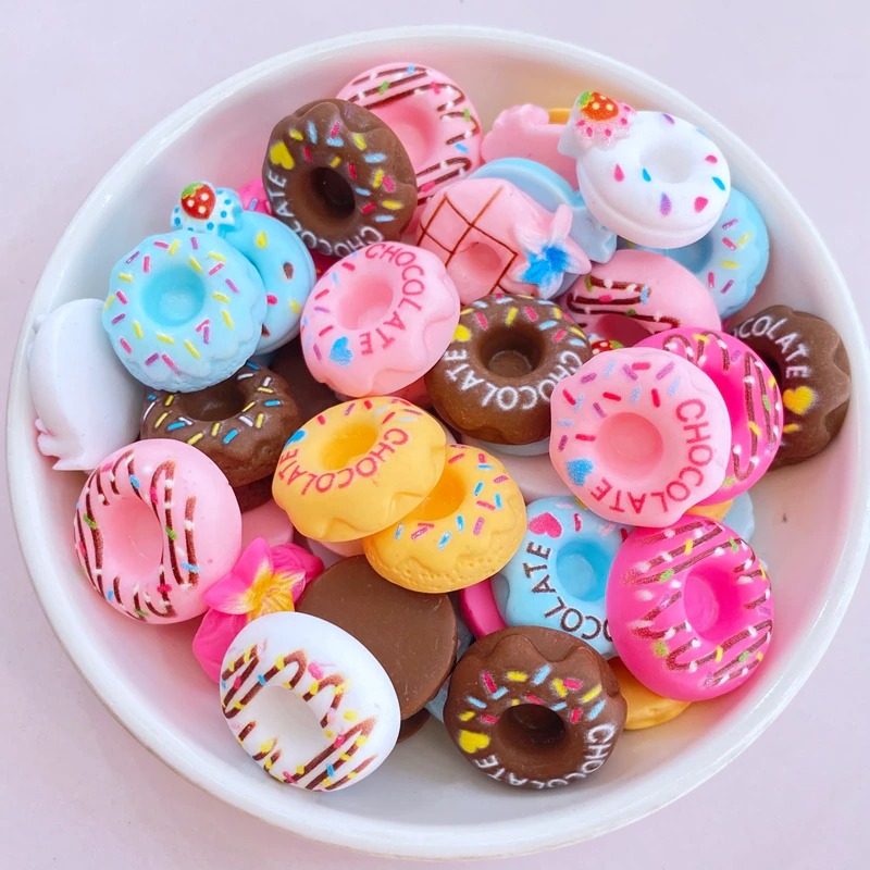 30Pcs/Set Mini Kawaii Mix Resin Food Charms Necklace Donut Cake Ice Cream  Pendant For DIY Decoration Keychain Charms - AliExpress