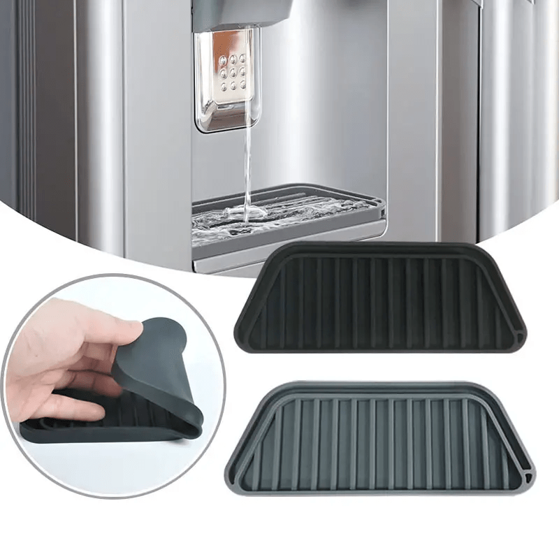 Refrigerator Drip Tray Collector, Non-slip Cuttable Refrigerator Drip Tray,  Silicone Fridge Splash Pad For Refrigerator, Ice And Water Dispenser - Temu