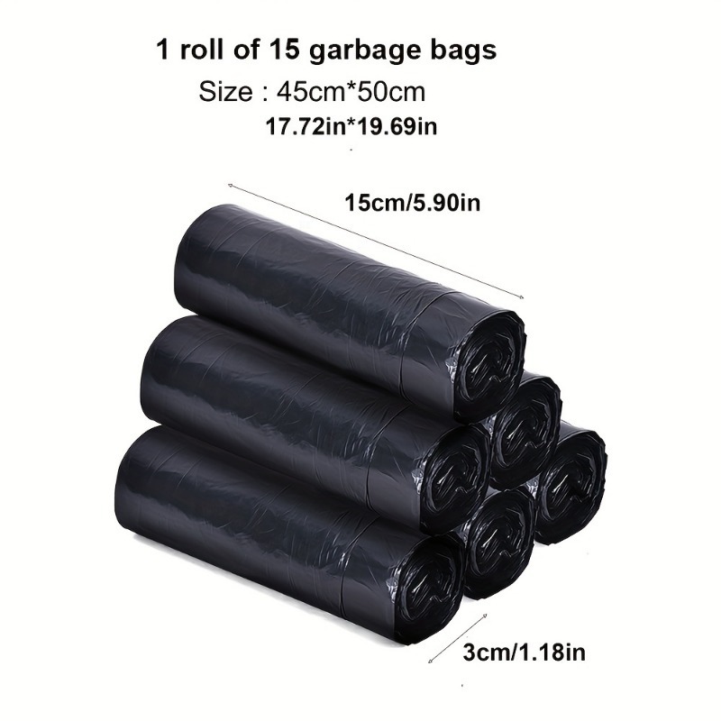 Trash Bags Drawstring Roll Disposable Plastic Garbage Bag 4-5