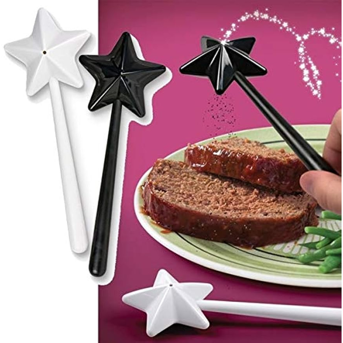  Seasoning Shaker Wand, Refillable Salt and Pepper Shaker Magic  Wands Fairy Wand Ingredient Tools Kitchen Accessories for Dinner Party or  Family Gathering (Black): Home & Kitchen