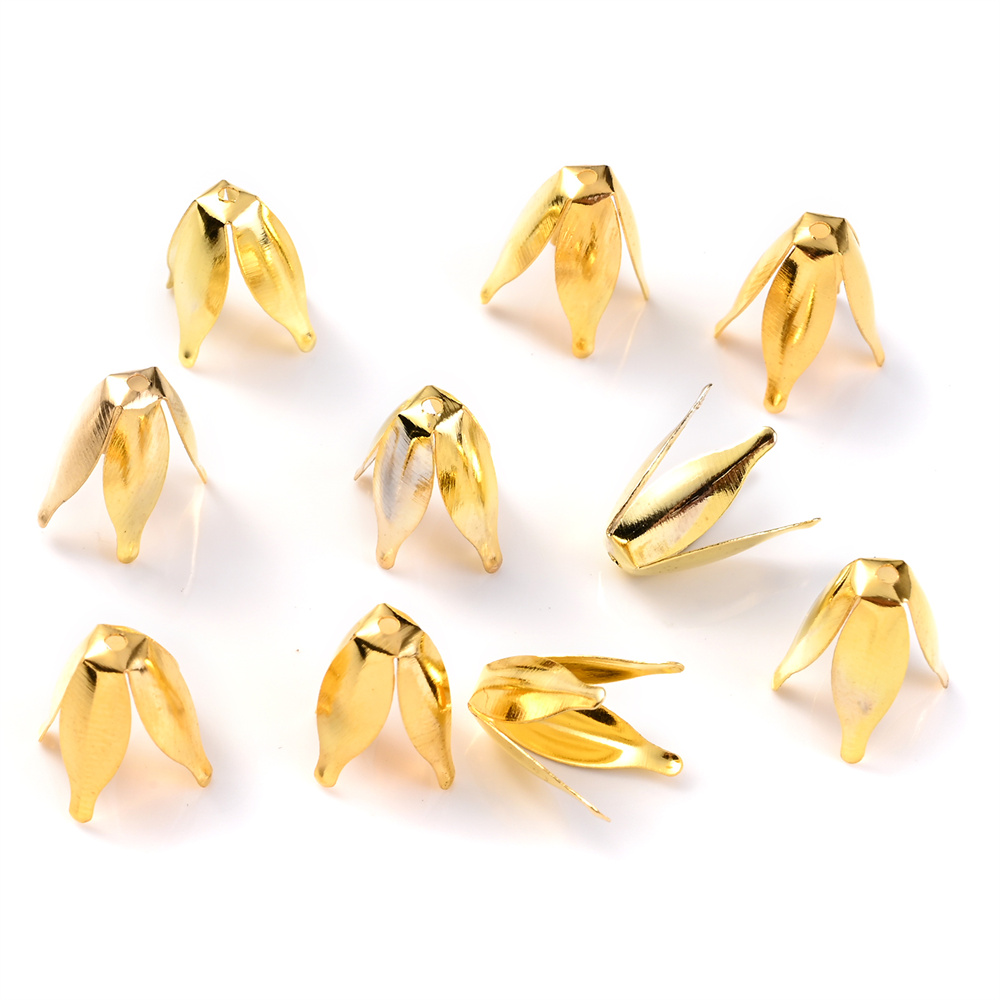 Metal Flower Beads Loose Spacer Bead Cone End Beads - Temu