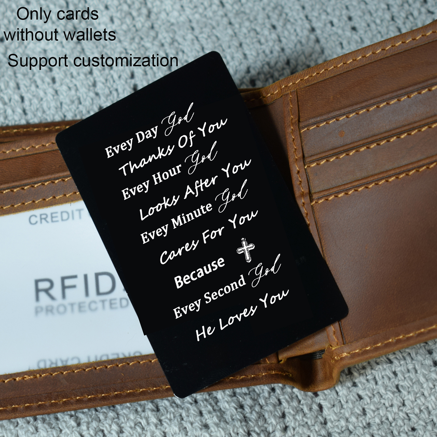 Personalized Leather Wallet Monogrammed Card Holder Custom 