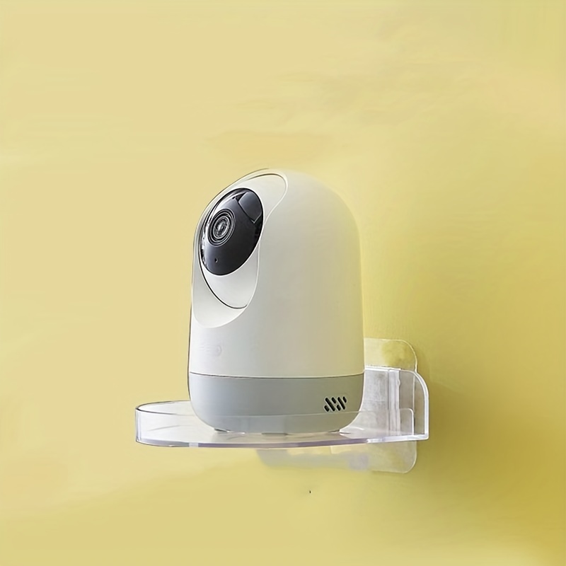 1/3db öntapadós átlátszó monitor lebegő polc biztonsági kamerákhoz és monitorokhoz – nem fúrható fali polc irodai/lakásdekorációs/fürdőszoba tárolására