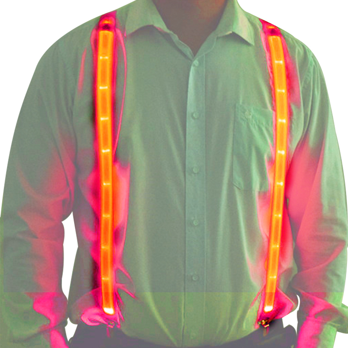 Acboor Bretelles lumineuses à LED pour homme avec nœud de cravate Acboor Bretelles lumineuses à LED pour homme avec nœud de cravate