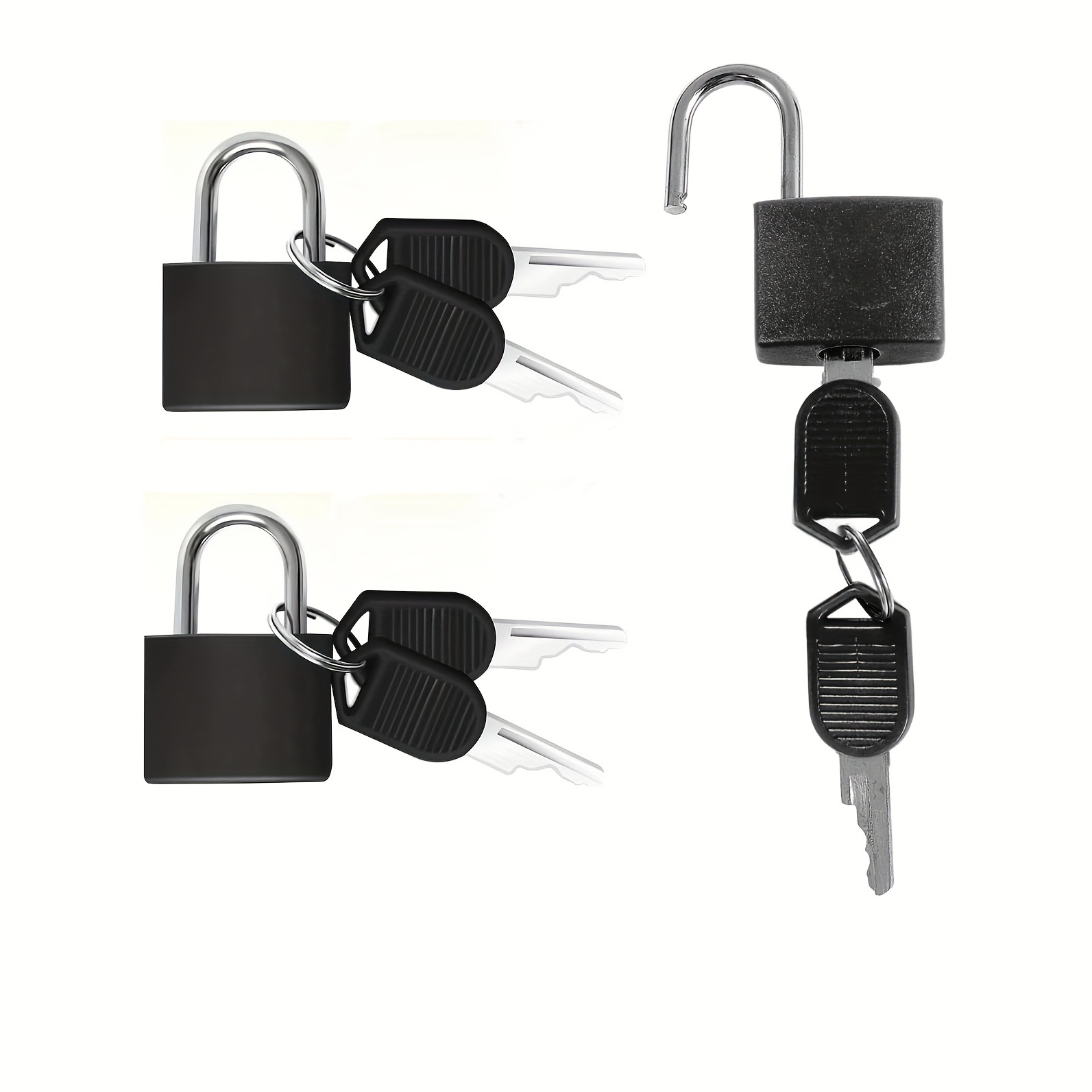 2 Pcs Suitcase Locks with Keys Metal Padlocks Luggage Padlocks