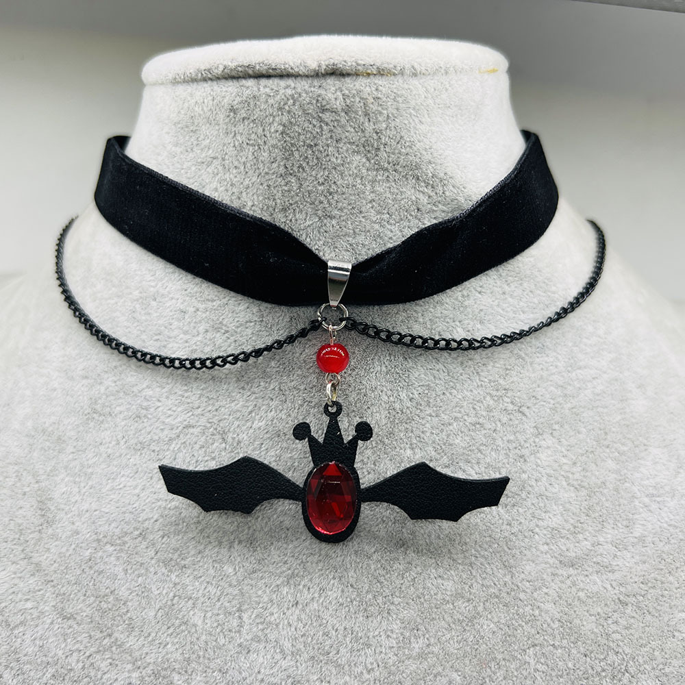 Halloween Theme Bat Spider Hat Pattern Leather Woven Rope Choker Necklace  Gothic Style Decoration - Jewelry & Accessories - Temu Belgium