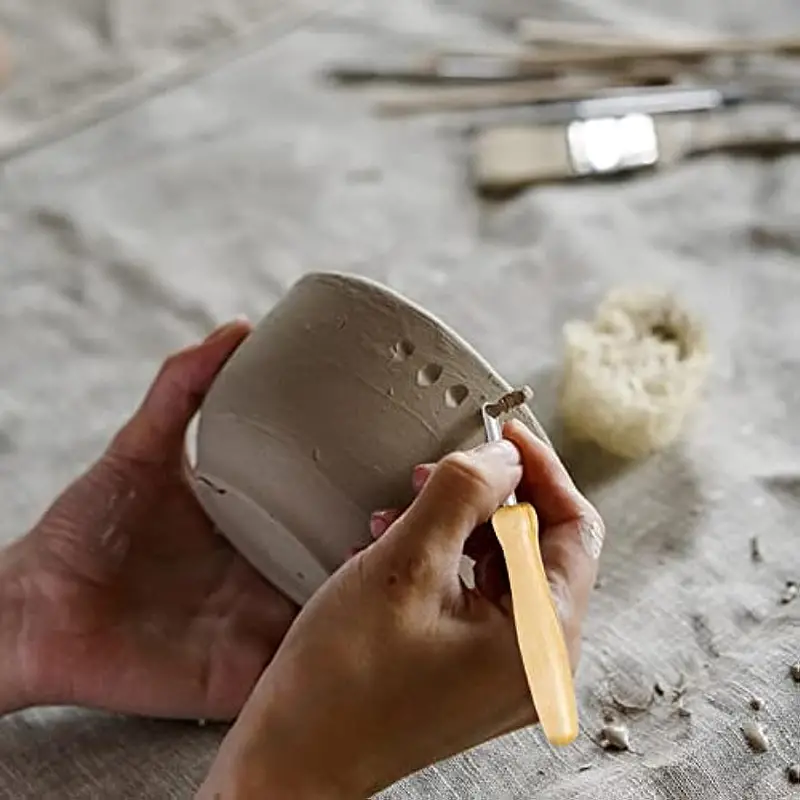 Pottery Clay Tools Sculpting Tools Wood Circular Clay Hole - Temu