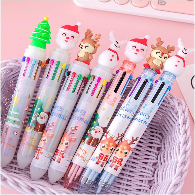 Christmas 6 color Ballpoint Pen Multi functional Hand - Temu