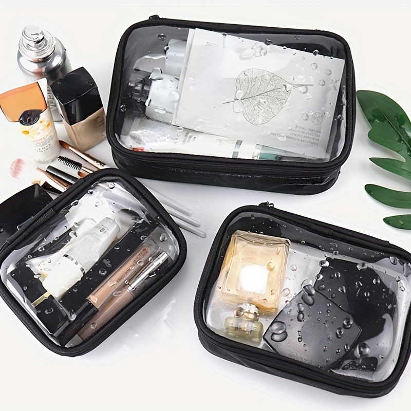 Transparent Cosmetic Bag PVC Women Zipper Clear Makeup Bags Beauty Case  Travel Make Up Organizer Storage Bath Toiletry Wash Bag