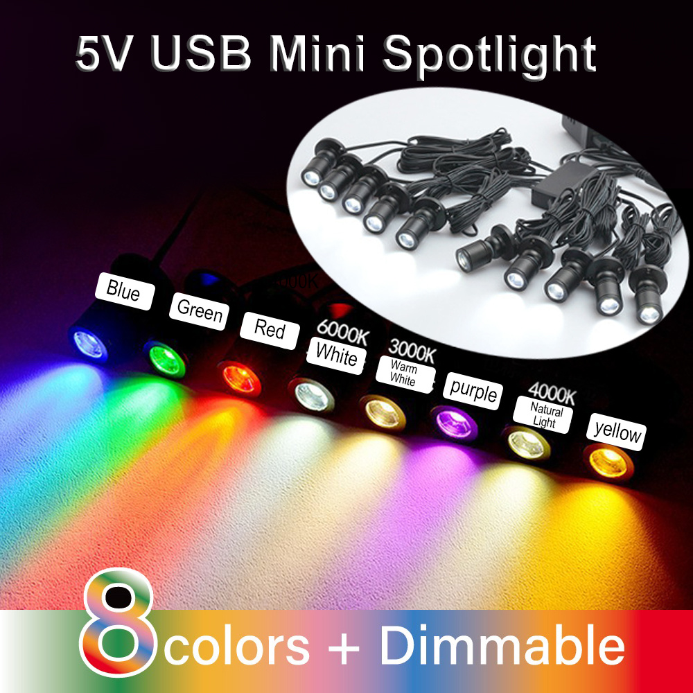 5v Mini Spotlight Bright Usb Led Spotlight Indoor Accent - Temu
