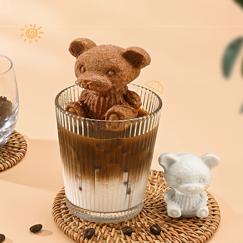 2pcs Bear Design Ice Cube Mold