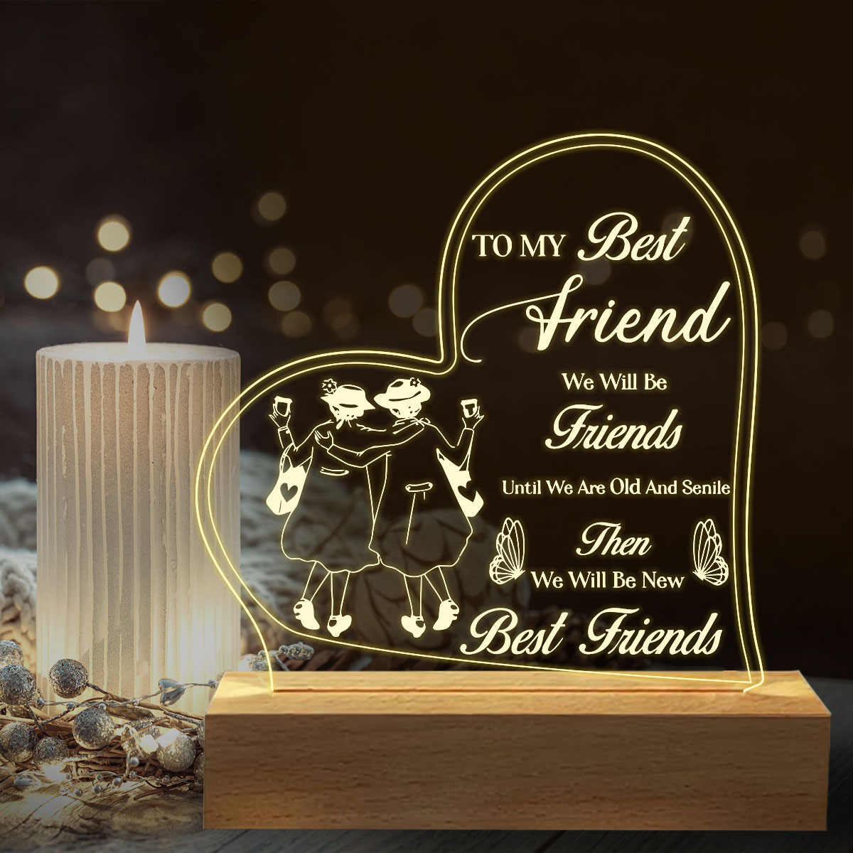 Best Friend Night Light Gifts Long Distance Friendship Gifts - Temu