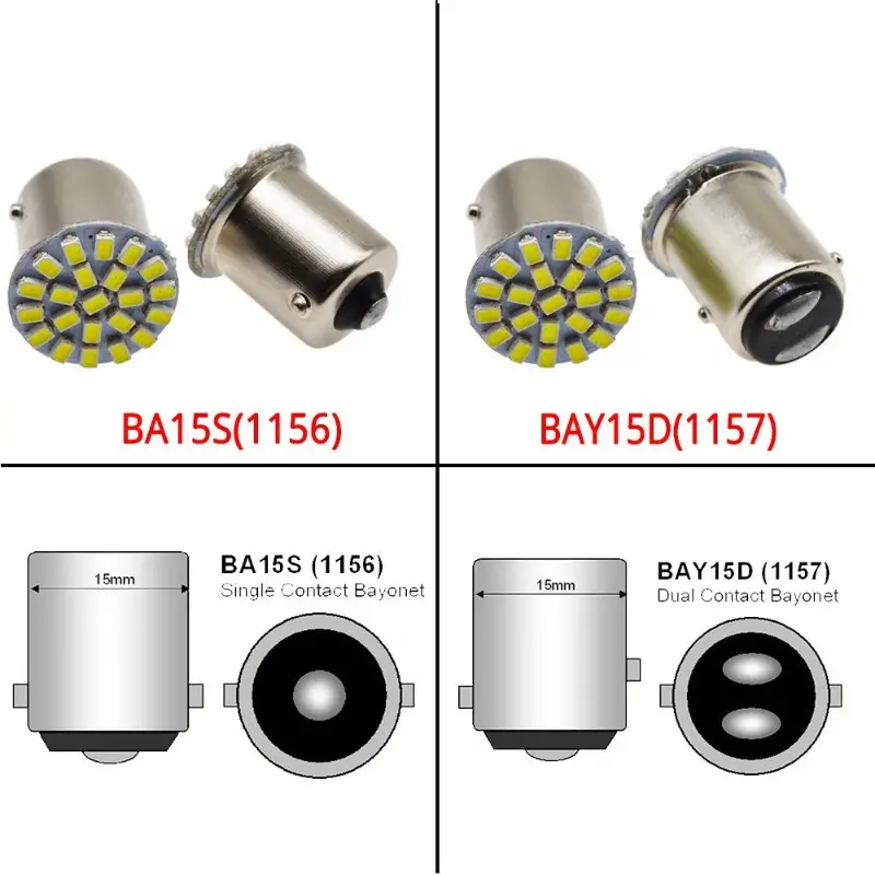 AGLINT 1156 LED Bulbs 382 P21W BA15S 24SMD 12V 24V for Car LED