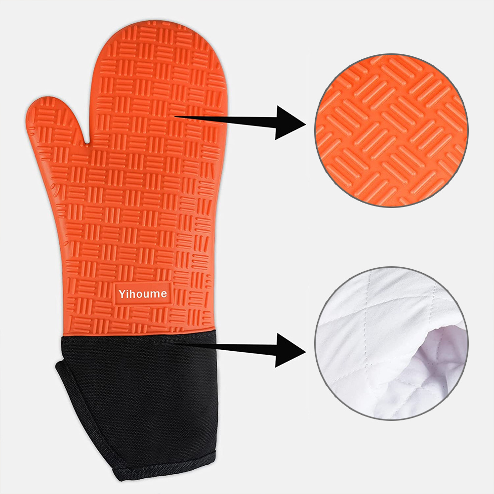 Double Oven Mitt Kitchen Baking Silicone Oven Mitts Heat Resistant Cotton  Mitt Microwave Gloves - Buy Double Oven Mitt Kitchen Baking Silicone Oven  Mitts Heat Resistant Cotton Mitt Microwave Gloves Product on