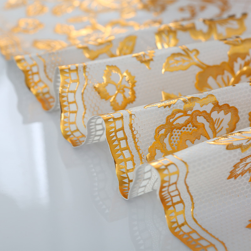 European Thickened Waterproof Tablecloth Rectangular Hot Stamping