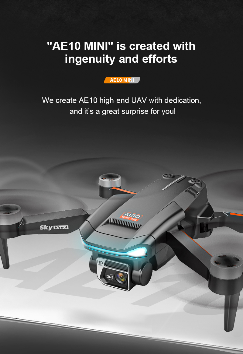 kxmg ae10 rc drone hd dual camera with light flow dron gps fpv wifi profesional helicopter uav details 3