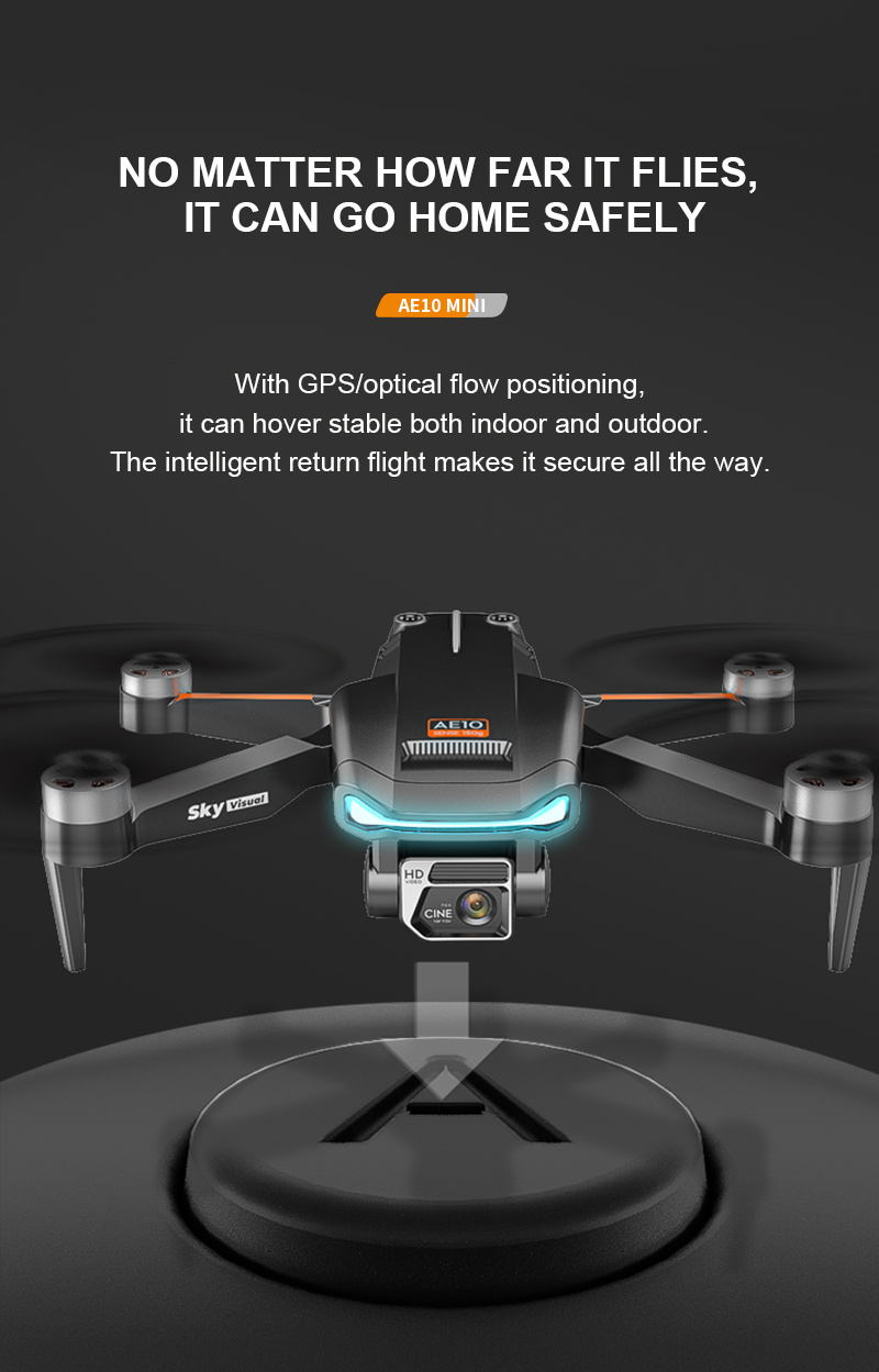 kxmg ae10 rc drone hd dual camera with light flow dron gps fpv wifi profesional helicopter uav details 12