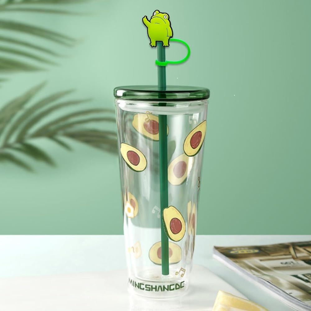 Cup Accessories Drinking Straw Cap Reusable Glass Straw Plug Straw