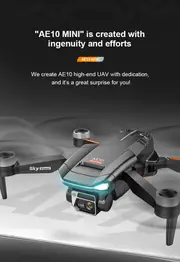 wryx new ae10 mini rc drone dual camera with light flow drone gps fpv wifi profeseional helicopter rc plane toys for boys uav details 3