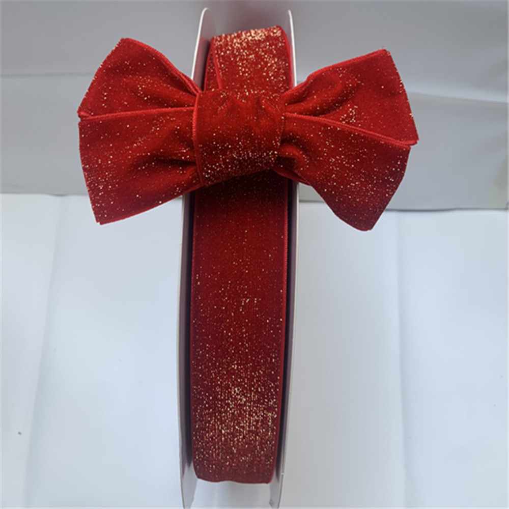 10 Yards Wine Red Sequined Velvet Ribbon New Year Cake Gift - Temu
