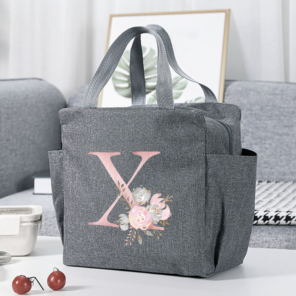 Lunch Bag Handbags Ladies Work Lunch Dinner Thermal Organizer Women Picnic  Portable Pack Food Print Insulated Cooler Canvas Bags