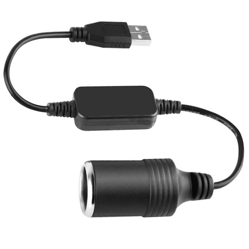 USB 5V To 12V Car Cigarette Lighter Socket Female Power Converter