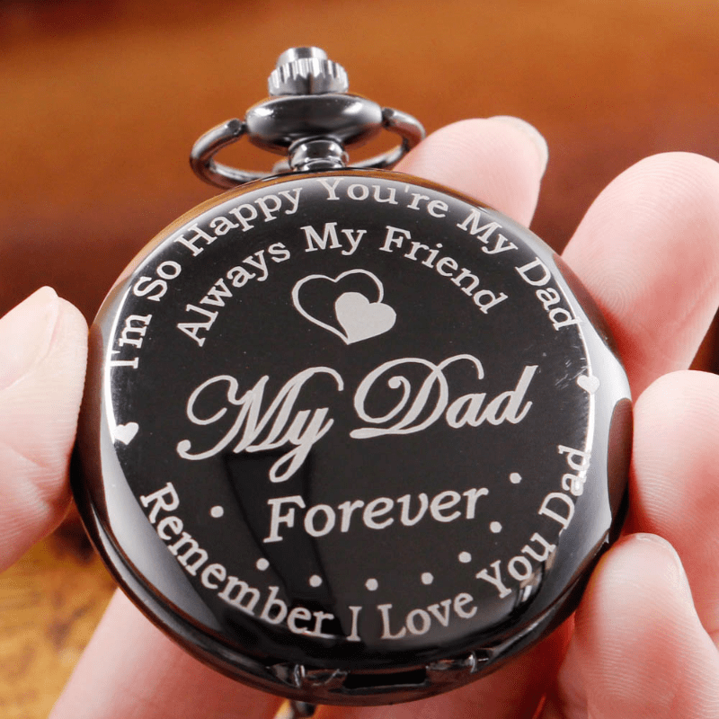 fashion vintage quartz pocket watch souvenir gifts for dad details 0