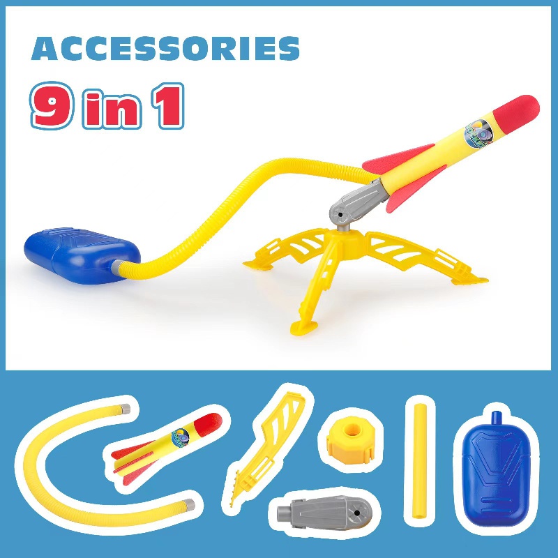 Lance-roquettes jouets pour enfants, jouets d’extérieur amusants pour  enfants, support de lanceur robuste avec rampes de lancement de 2 pieds et  6