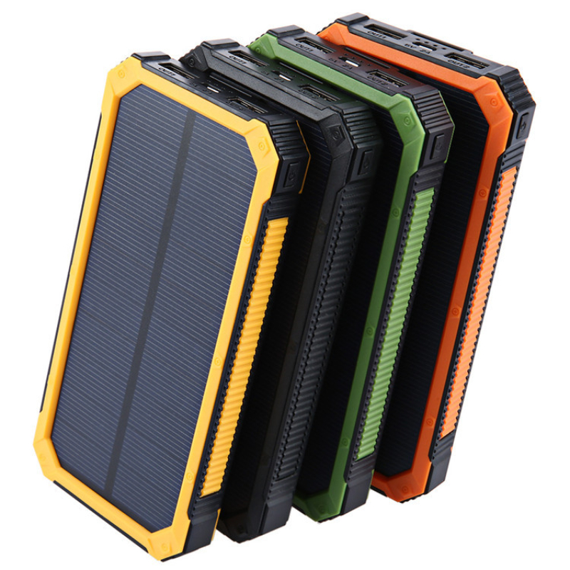 1pc, Cargador Solar 20000mAh, Cargador Solar Portátil Para Teléfono Con 4  Paneles Solares, Batería Externa De Alta Capacidad Para Teléfonos Inteligent