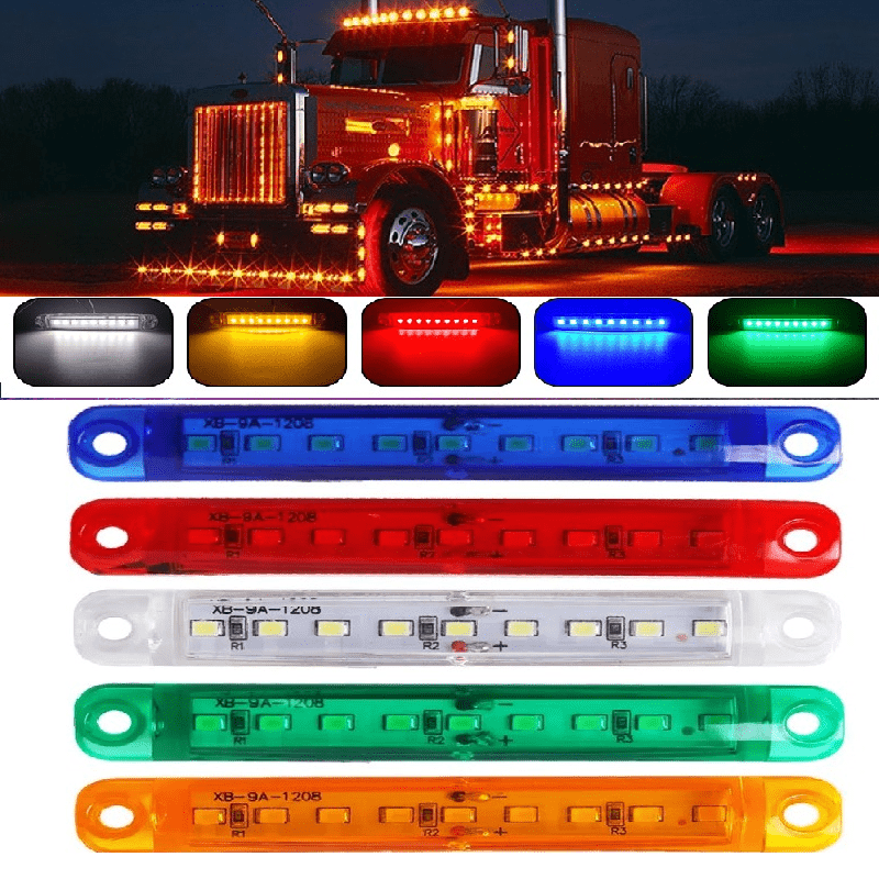 LED-Seitenmarkierungsleuchten, 10 STÜCKE 3 LED Auto Car Truck Trailer  Caravan Seitenmarkierungsleuchte 12V 24V für Truck Trailer Van Caravan (Rot)
