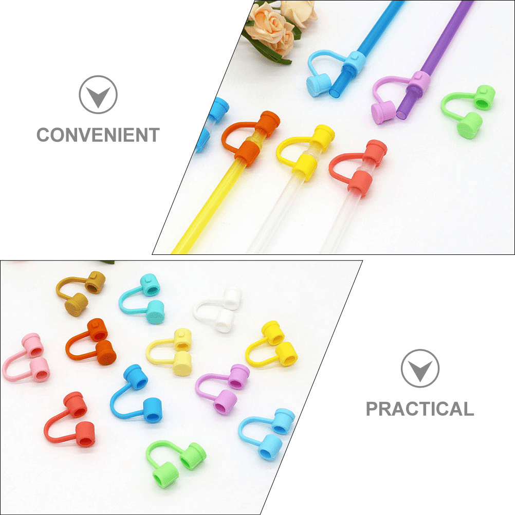 12Pcs Convenient Straw Protectors Cute Straw Plugs Straw Tip Covers Straw  Stoppers for Kids