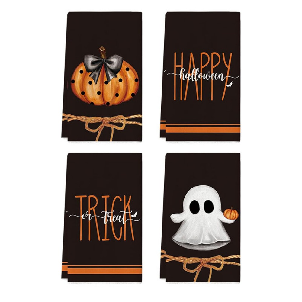 Halloween Kitchen Towel Set, Jack O Lantern Towel, Spooky Season