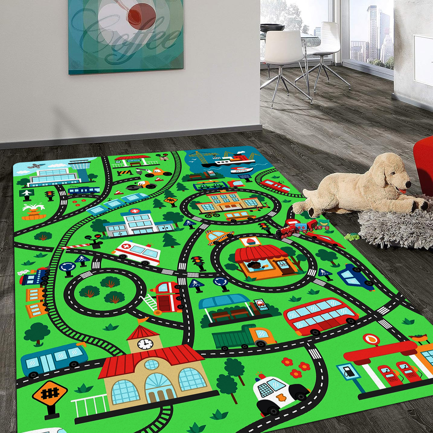 Acheter Tapis de sol rond antidérapant avec contrôleur de Gamer, pour  chambre à coucher, intérieur et extérieur, tapis de jeu pour enfants, tapis  de Yoga