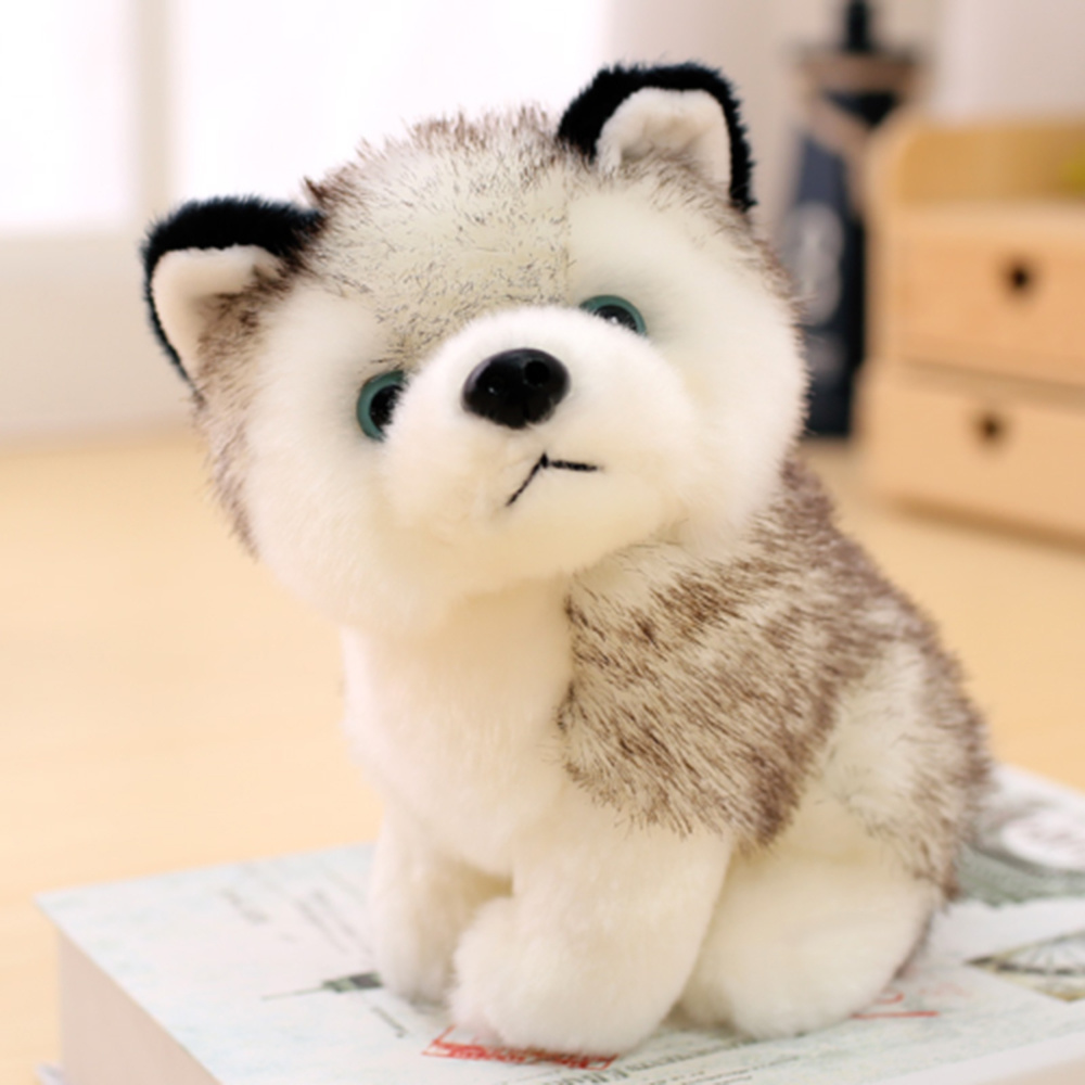 Aimik Realistic Husky Dog Simulation Toy Dog,Cute Plush Stuffed Dolls for Kid Friends Family Collection Gift, Size: 9.75×5.85×4.68, Other