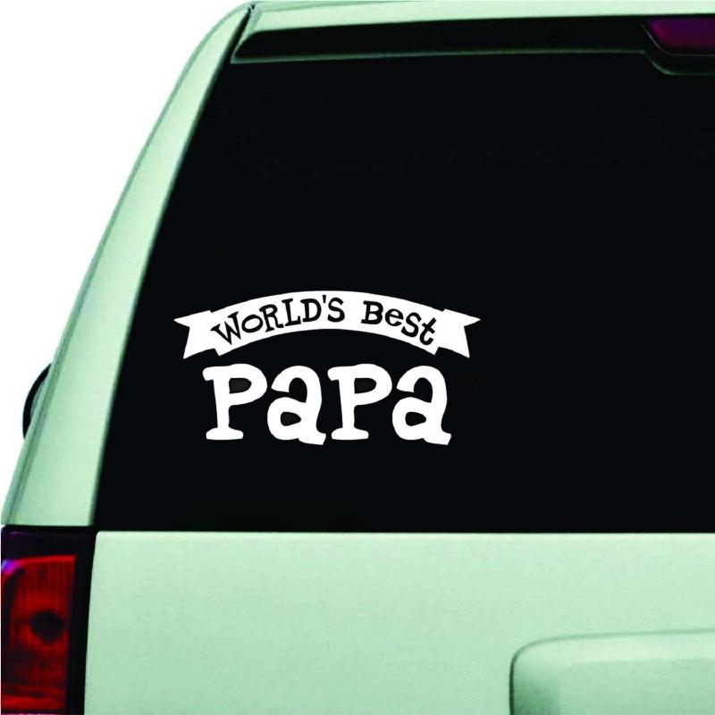 World's Best Papa Car Sticker Laptop Bottle Truck Phone - Temu