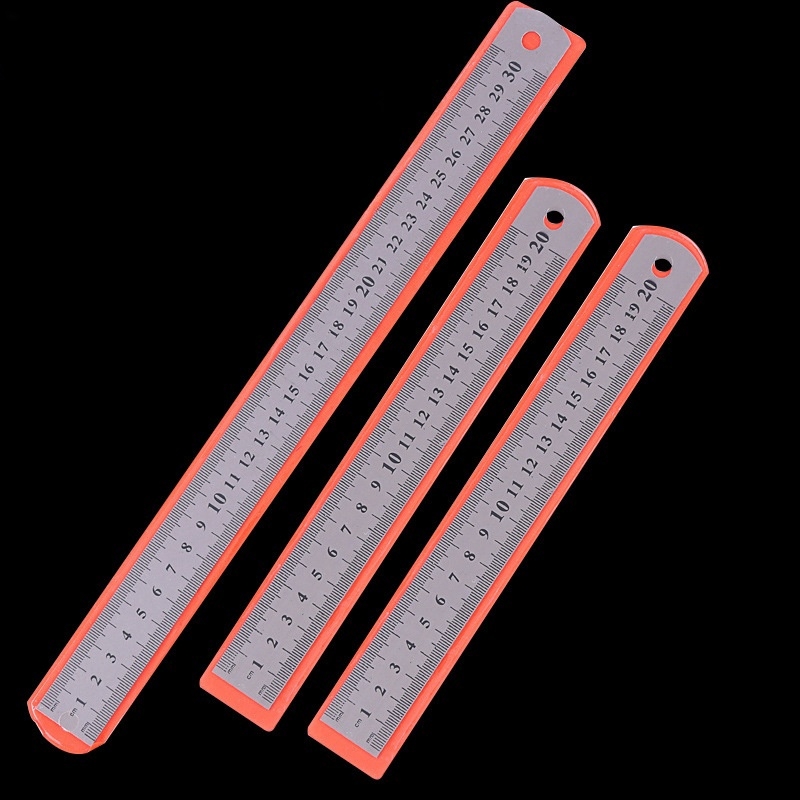 Stainless Steel Ruler 6 8 12 Steel Ruler With Inch And - Temu