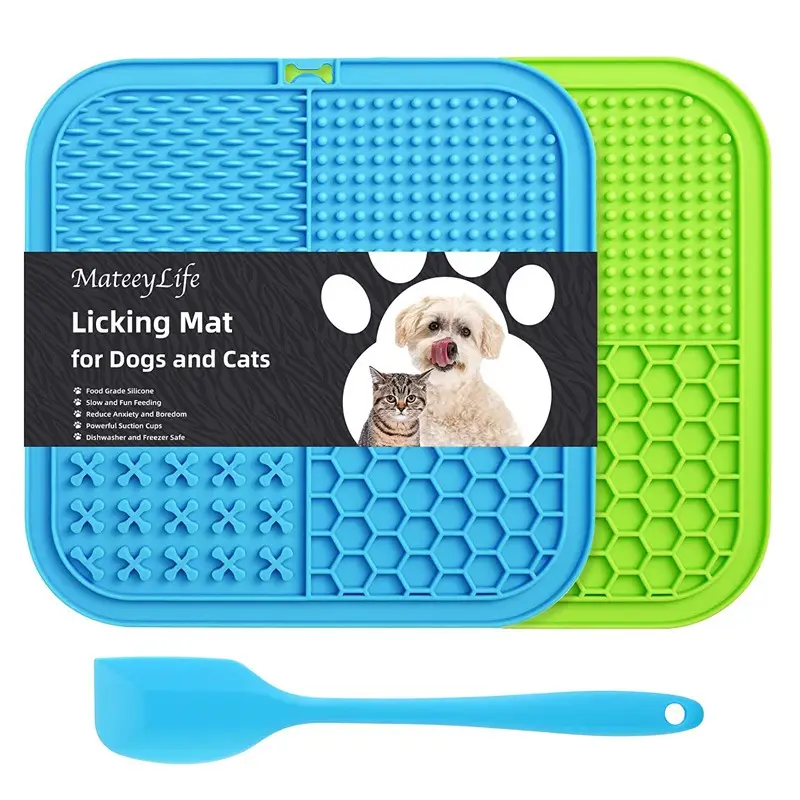 Slow Feeder Dog Lick Pad, Soft Silicone Dog Slow Feeding Mat, Pet Feeding  Scraper, Dog Licking Pads With Scraper For Slow Eating And Anxiety Relief -  Temu