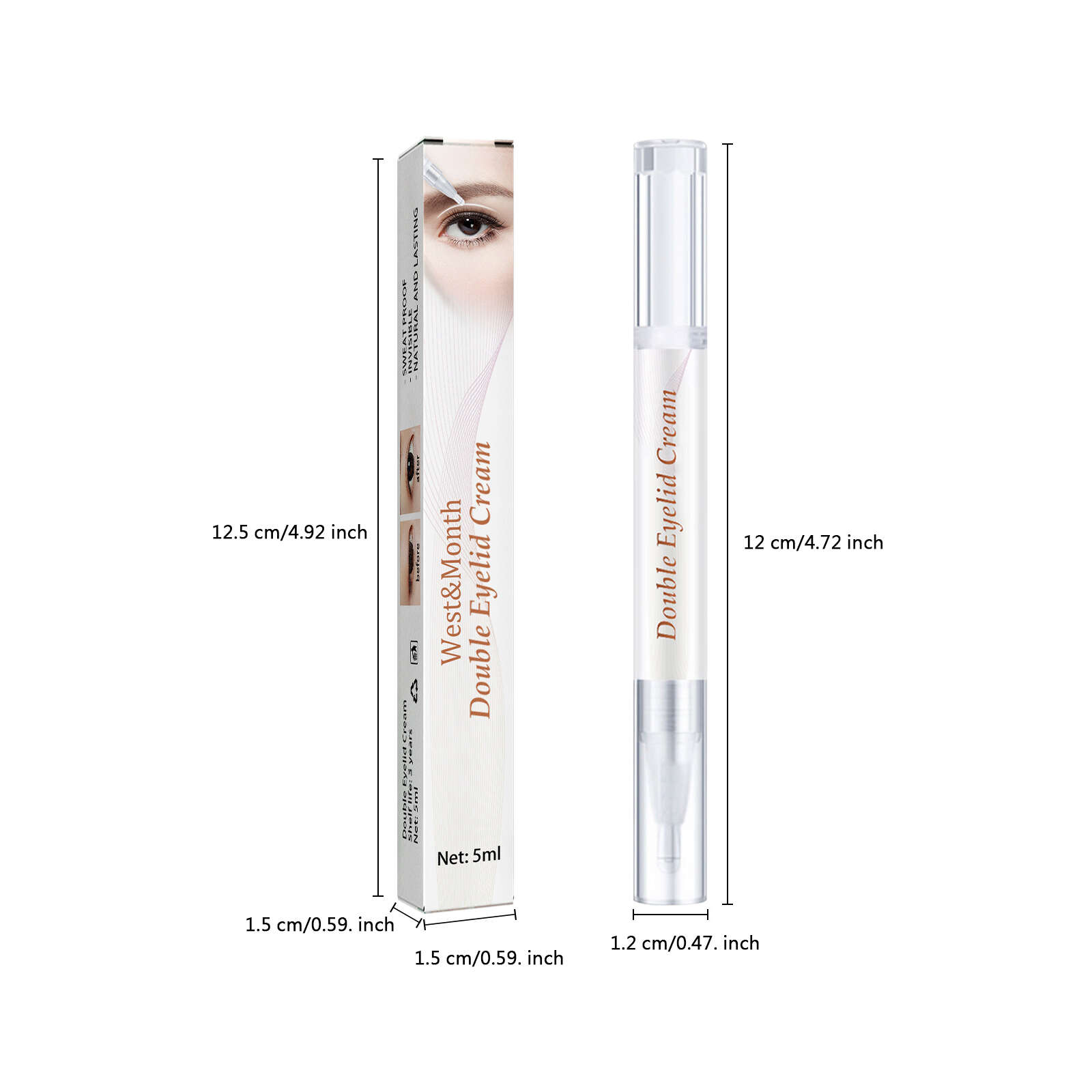 3pcs Double Eyelid Shaping Cream Long-lasting Waterproof Eye Cream