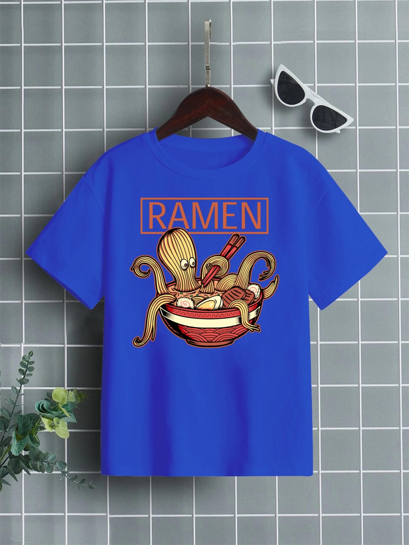 Octopus Ramen Stay Cool Letter Print T Shirt Tees Kids Boys Temu