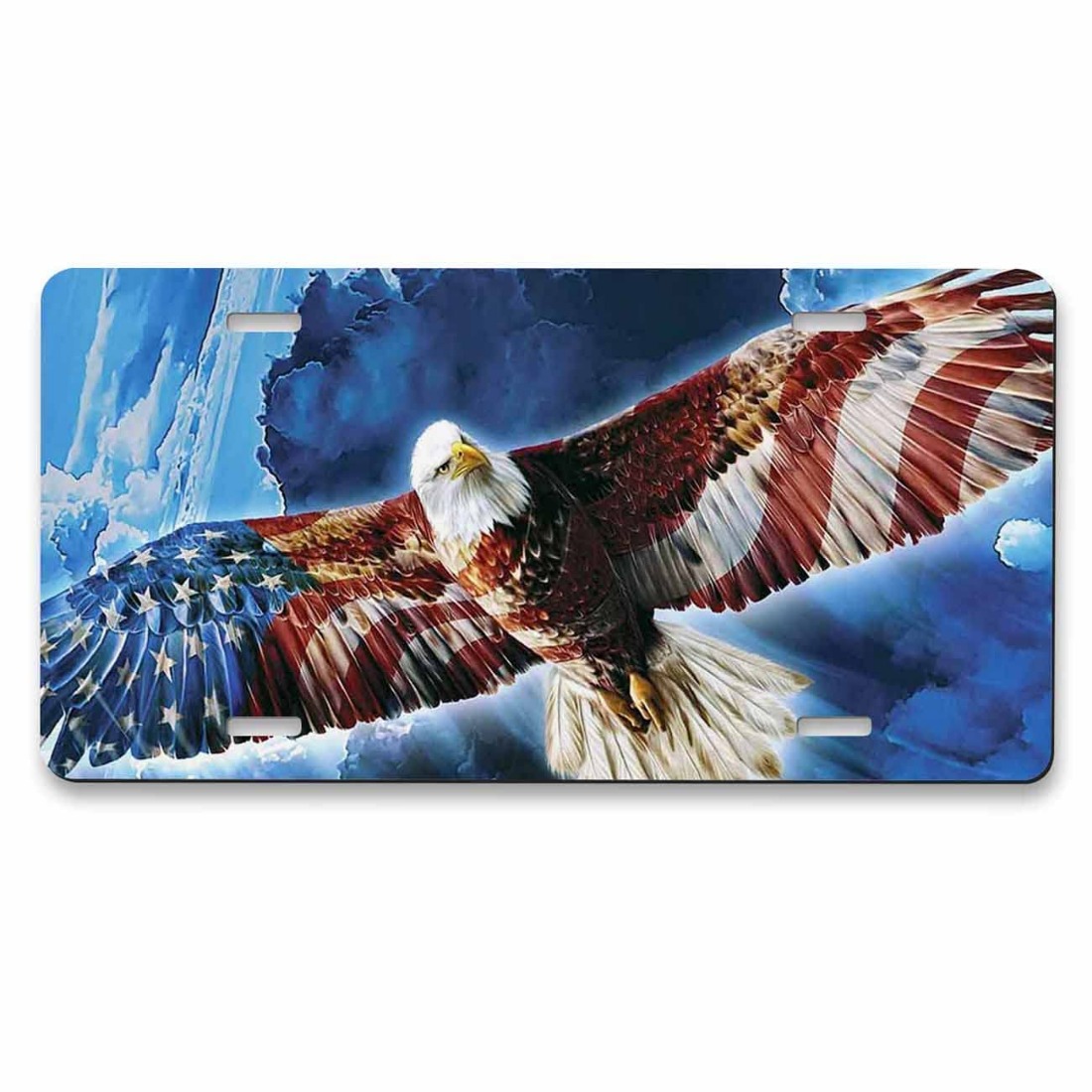 Car Tag Plate Aluminum American Patriotic Eagle License Plate Teal With 4  Holes Car Accessories For Men Women 6 12in 15 30cm - Automotive - Temu