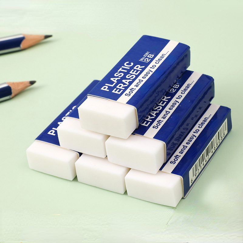 White Erasers Soft Rubber 2b Pencil Eraser For School - Temu
