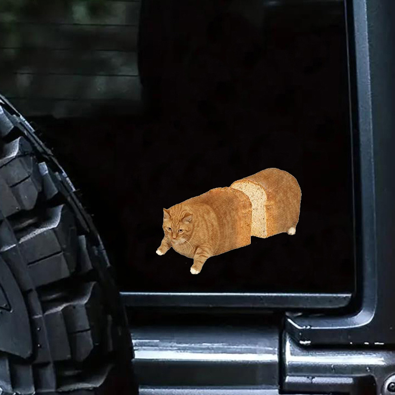 Cat Bread Loaf Funny Sticker Waterproof Vinyl Decal Car - Temu