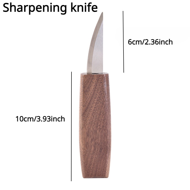 5pcs Woodcarving Tools Includes 3 Carving Knives Sharpening Wax